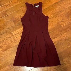 Maroon sleeveless dress